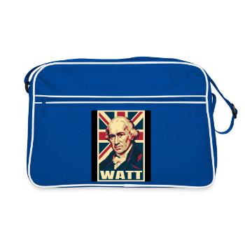 James Watt UK Pop Art - Retro Tasche - Blau/Weiß - Vorne
