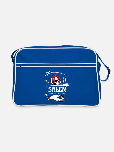 Salem Witchcraft Gothic Art - Retro Tasche - Blau/Weiß