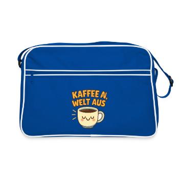 Motif amusant du monde du café - Sac Retro - bleu/blanc - Devant