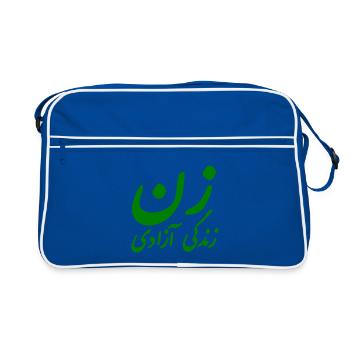 Women life freedom iran - Sac Retro - bleu/blanc - Devant
