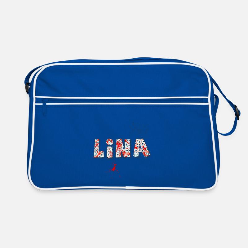 lina e 260 - Retro Tasche - Blau/Weiß