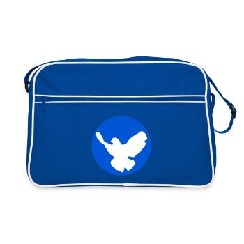 Colombe de la paix - Sac Retro - bleu/blanc - Devant