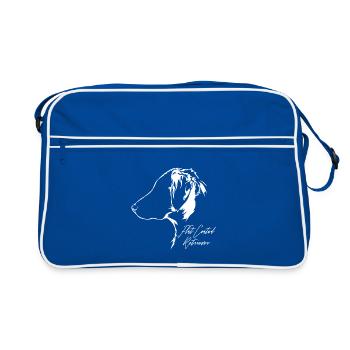 FLAT COATED RETRIEVER Profil Chiens Wilsigns - Sac Retro - bleu/blanc - Devant