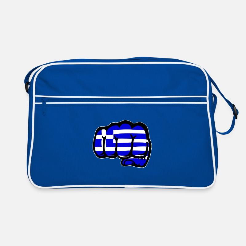 Grèce drapeau main poing Sac Retro