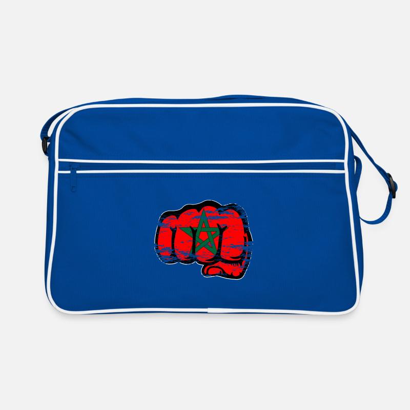 Poing de main du drapeau marocain utilisé Sac Retro