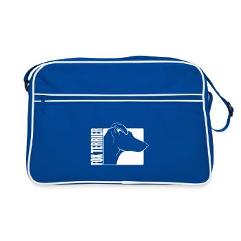 Smooth Fox Terrier Profile Wilsigns Dogs Dog - Retro Bag - blue/white - Front