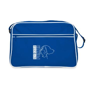 Profil pointeur allemand à poil long chiens Wilsigns - Sac Retro - bleu/blanc - Devant