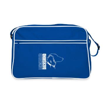 TECKEL À POIL LONG Profil Chiens Chien Wilsigns - Sac Retro - bleu/blanc - Devant