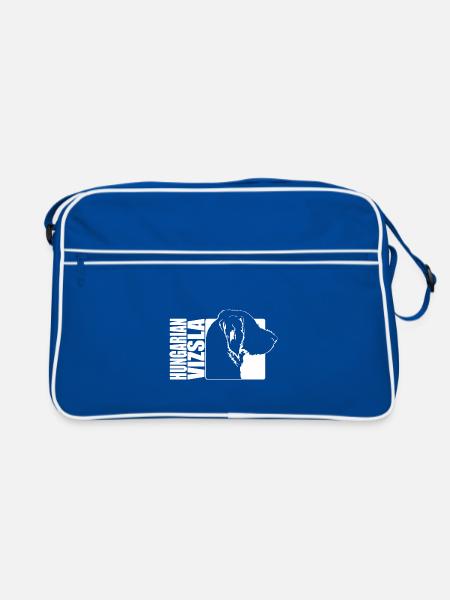 Hungarian Vizsla Wirehaired Profile Dogs Wilsigns - Retro Bag - blue/white - Front
