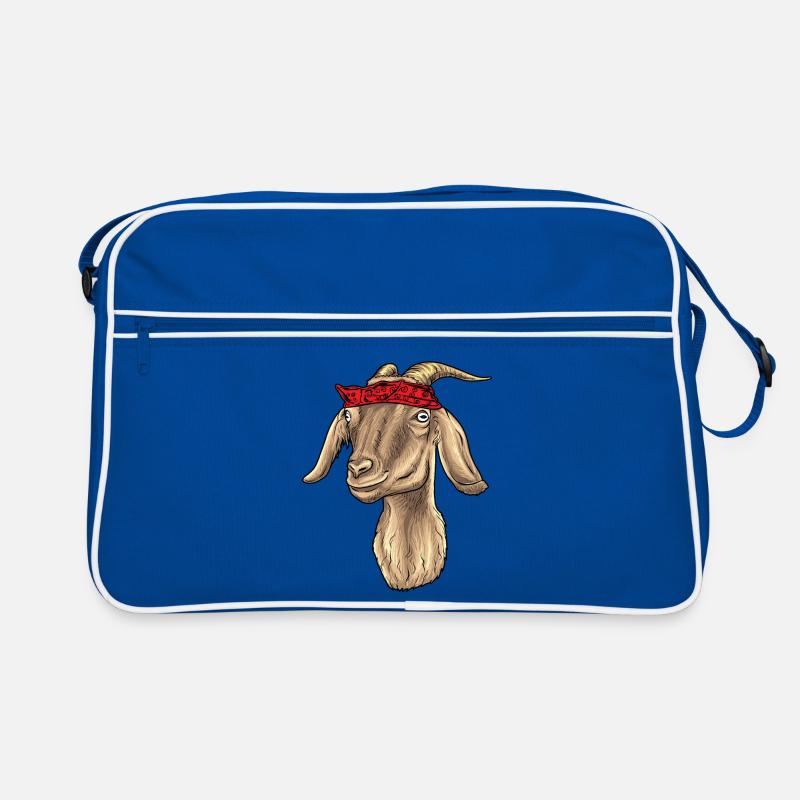 Ziege mit Bandana Retro Tasche