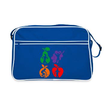 Fruits sains diététique sportive saine - Sac Retro - bleu/blanc - Devant