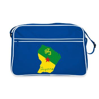 Guyana - Retro Tasche - Blau/Weiß - Vorne