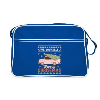 Pull de Noël moche - Sac Retro - bleu/blanc - Devant