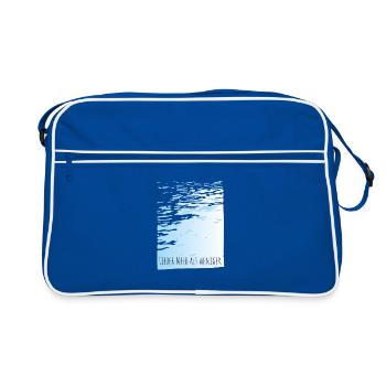 Better sea than less water Motto minimal cool - Retro Bag - blue/white - Front