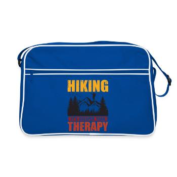 La randonnée coûte moins cher que la thérapie - Sac Retro - bleu/blanc - Devant