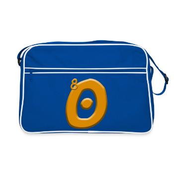80. Geburtstag - Retro Tasche - Blau/Weiß - Vorne