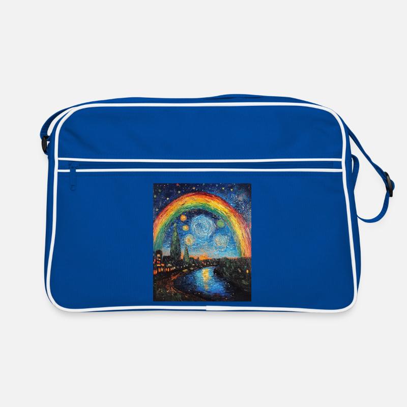 Rainbow Van Gogh Style Starry Night Retro Bag