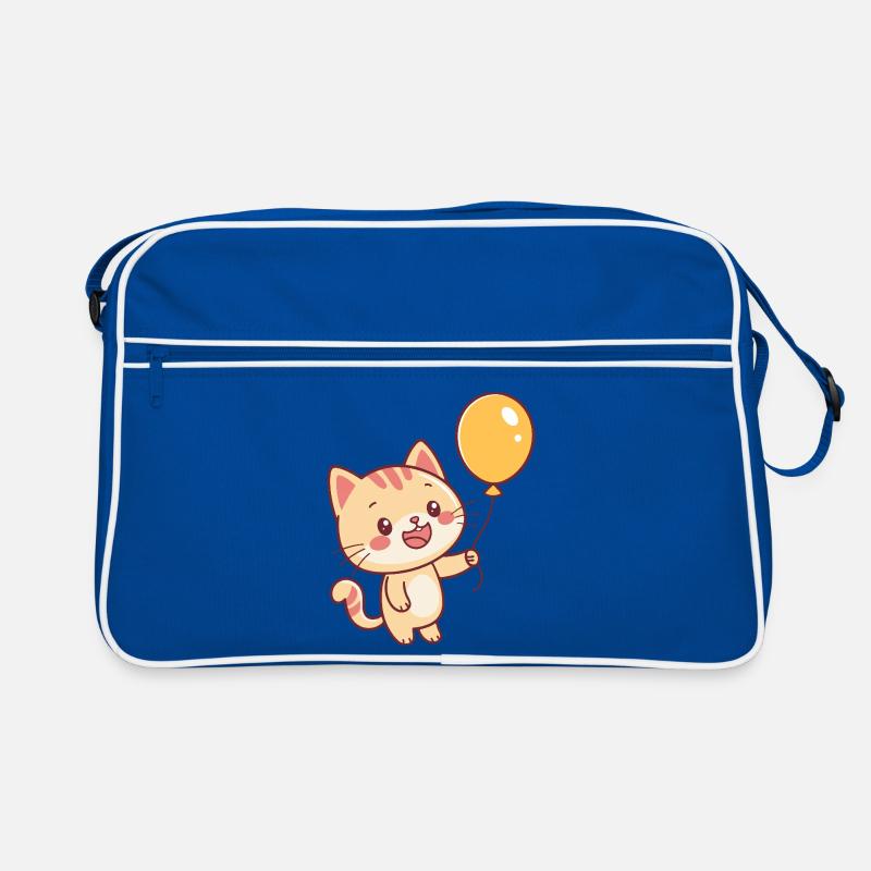 Chat Ballon Jaune Joyeux Sac Retro
