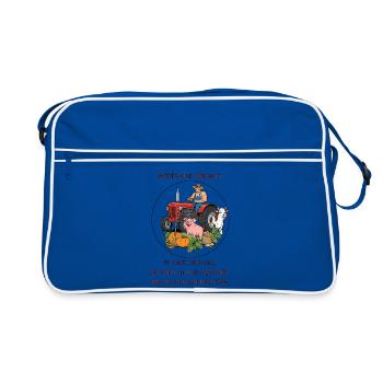 Peinture circulaire de tracteur agricole - Sac Retro - bleu/blanc - Devant
