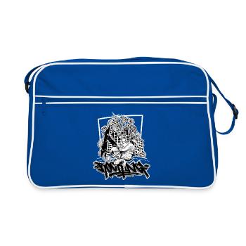 Breakdance B-Boy Streetdance Design Hip Hop Dance - Retro Tasche - Blau/Weiß - Vorne