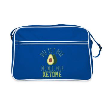 Avocado Keto Saying Tea - Retro Bag - blue/white - Front