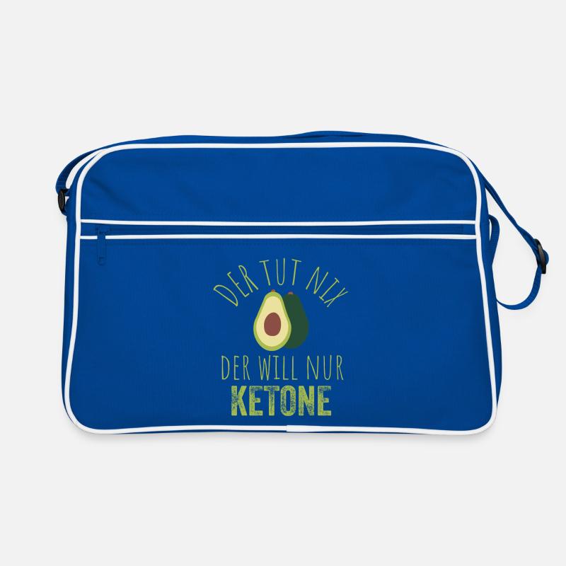Avocado Keto Spruchbild Retro Tasche