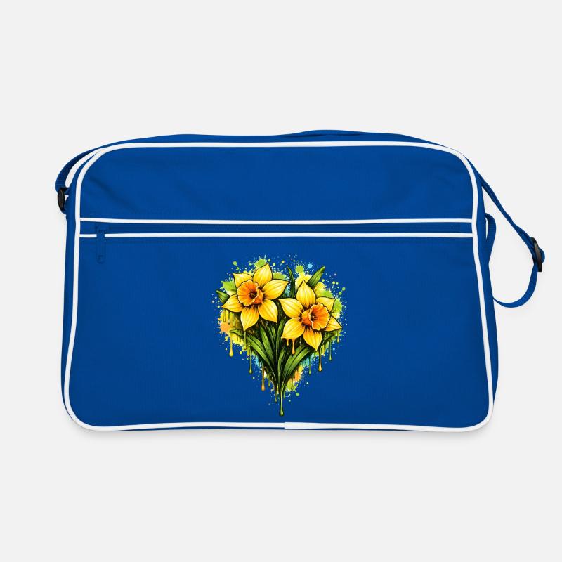 Daffodils in graffiti style Retro Bag
