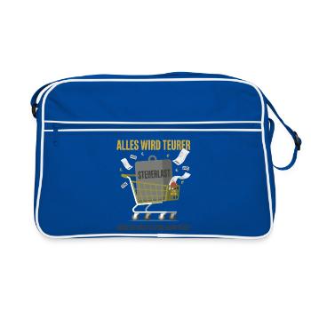 Everything is getting more expensive - Retro Bag - blue/white - Front