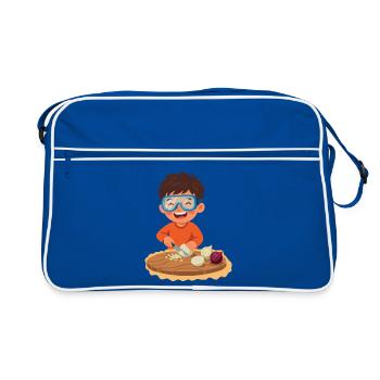 Enfant coupe les oignons intelligemment - Sac Retro - bleu/blanc - Devant