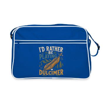 Dulcimer Musicien de Dulcimer Instrument pincé - Sac Retro - bleu/blanc - Devant