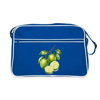 Fraîcheur aquarelle au citron vert - Sac Retro - bleu/blanc - Devant