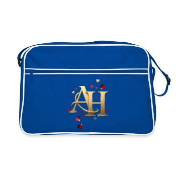 Fontaine dorée en forme de cœur AH - Sac Retro - bleu/blanc - Devant