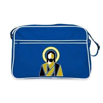 Jésus moderne - Sac Retro - bleu/blanc - Devant