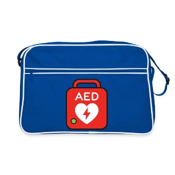 AED-Defibrillator - Retro Tasche - Blau/Weiß - Vorne