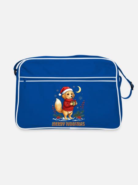 Pawfect Weihnachtsgeschenkwelpe - Retro Tasche - Blau/Weiß