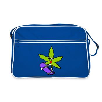 Skater Gras - Retro Tasche - Blau/Weiß - Vorne