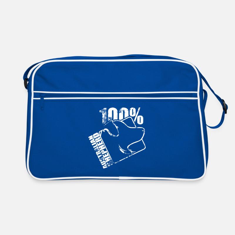 AUSTRALIAN SHEPHERD 100 - Retro Tasche - Blau/Weiß