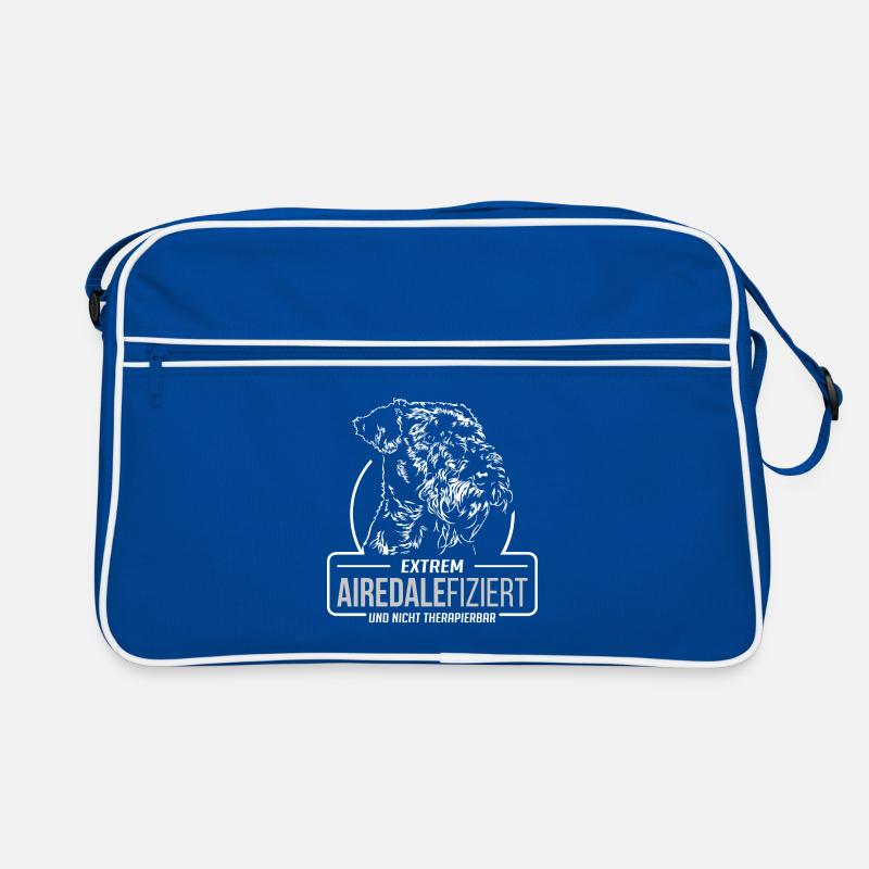 AIREDALEFIZIERT Airedale Terrier Hunde Wilsigns Retro Tasche