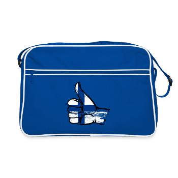 Finlande Drapeau Tout Effacer l’icône utilisée - Sac Retro - bleu/blanc - Devant