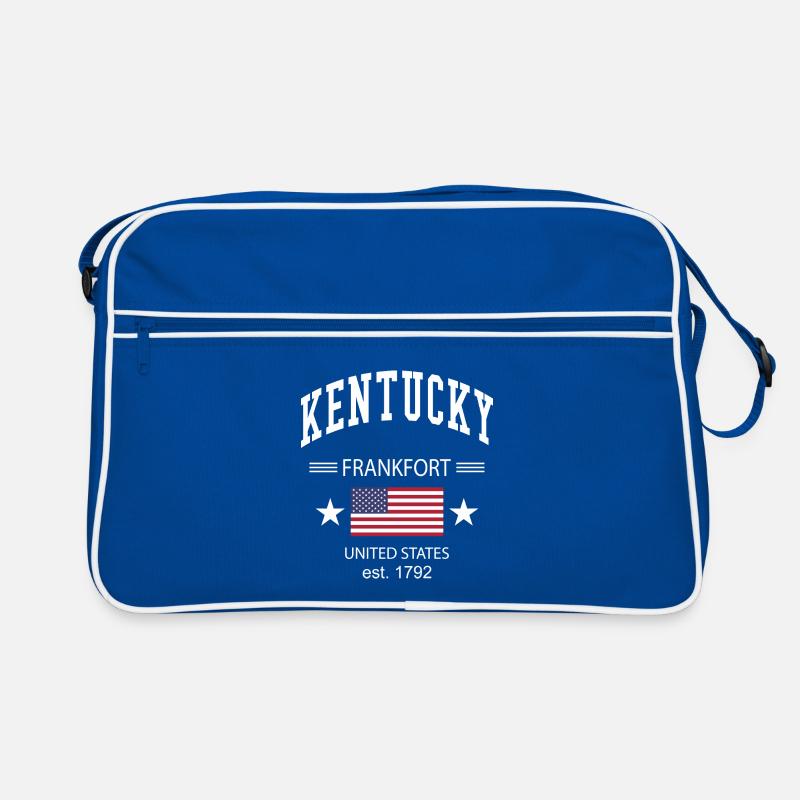 Kentucky - Retro Tasche - Blau/Weiß