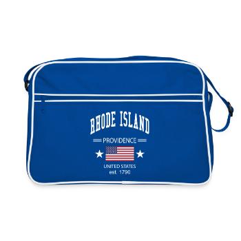 Rhode Island - Retro Tasche - Blau/Weiß - Vorne