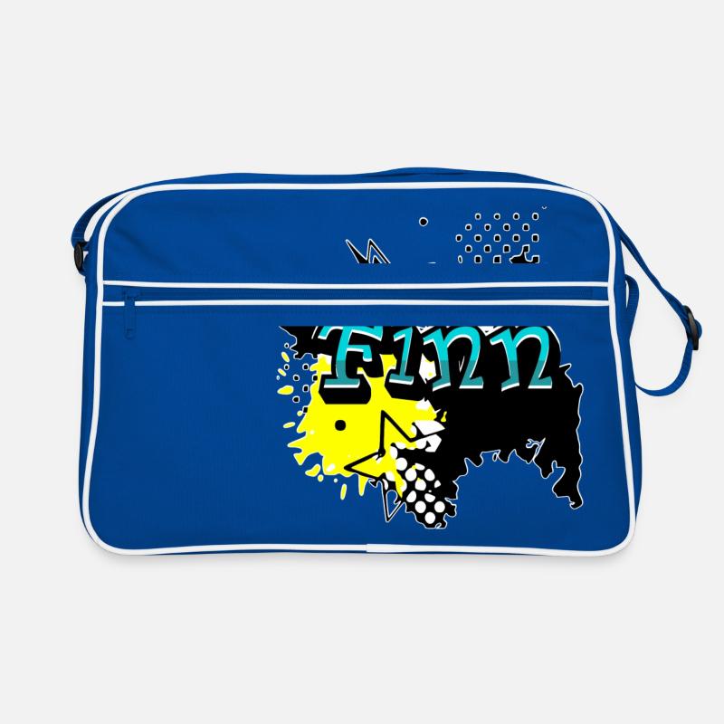 Name Finn First Name Cool Graffiti Style Retro Bag