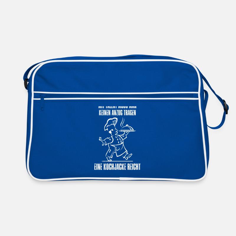 EINE KOCHJACKE REICHT - Retro Tasche - Blau/Weiß