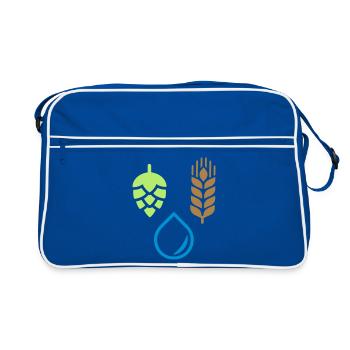 Ingrédients de bière pour le brassage - Sac Retro - bleu/blanc - Devant