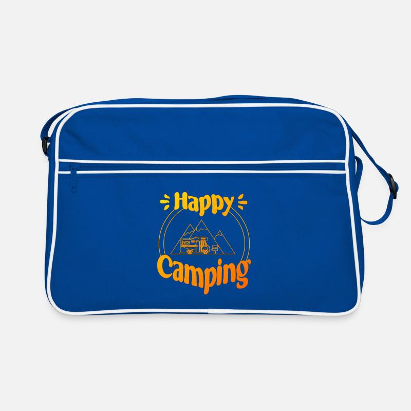 Happy Camping - conception graphique joyeuse et cool Sac Retro