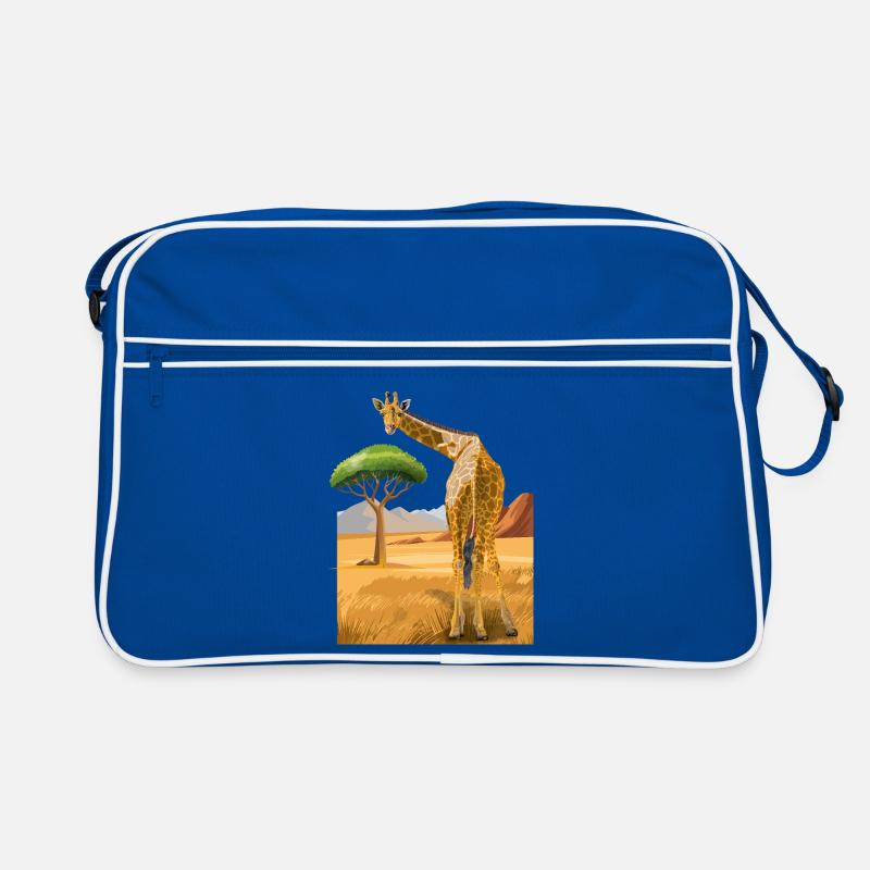Giraffe looks friendly Retro Bag