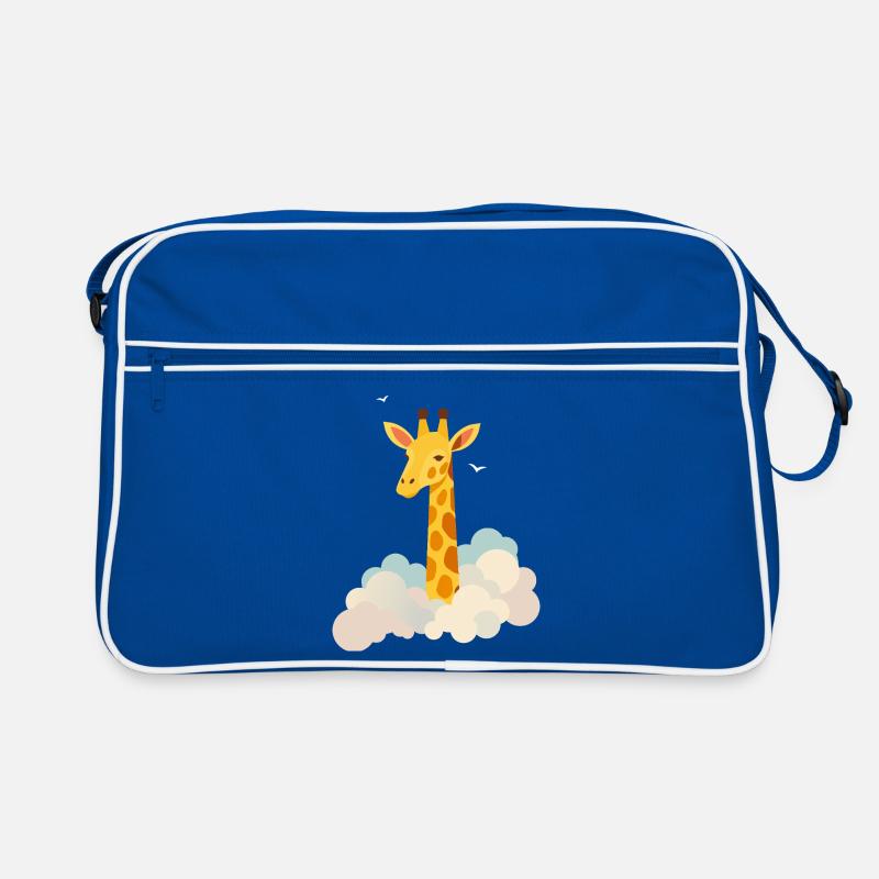 Gentle giraffe above the clouds – Dreamlike motif Retro Bag