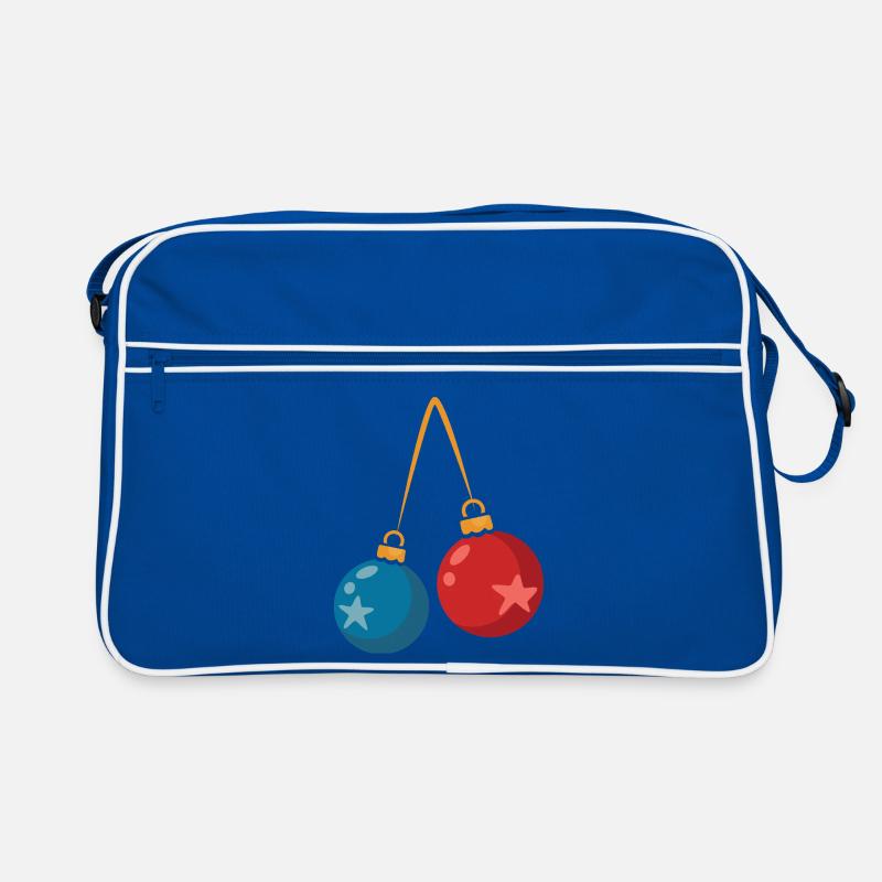 Bunte Weihnachtskugeln Deko Design Retro Tasche