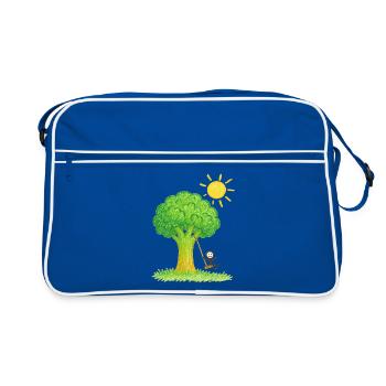 Broccoli Tree Swingin’ Days - Retro Bag - blue/white - Front