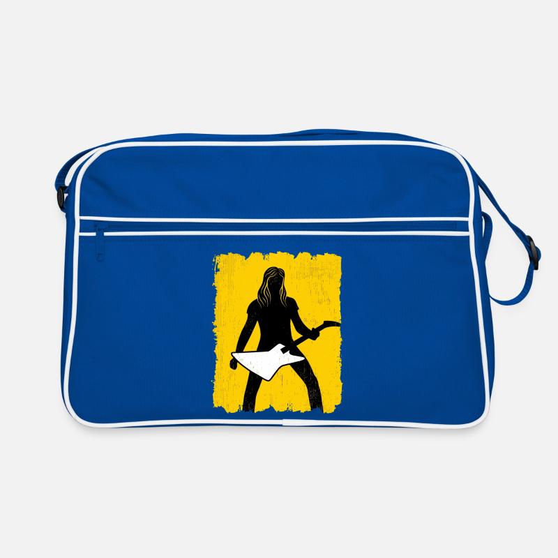 Affiche graffiti Silhouette du guitariste Sac Retro